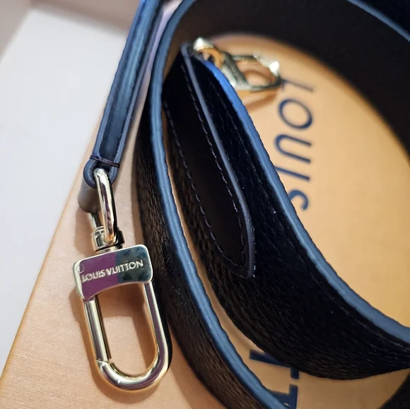 NEW LOUIS VUITTON Damier Ebene Taurillon Jersey strap - Picture 5 of 7